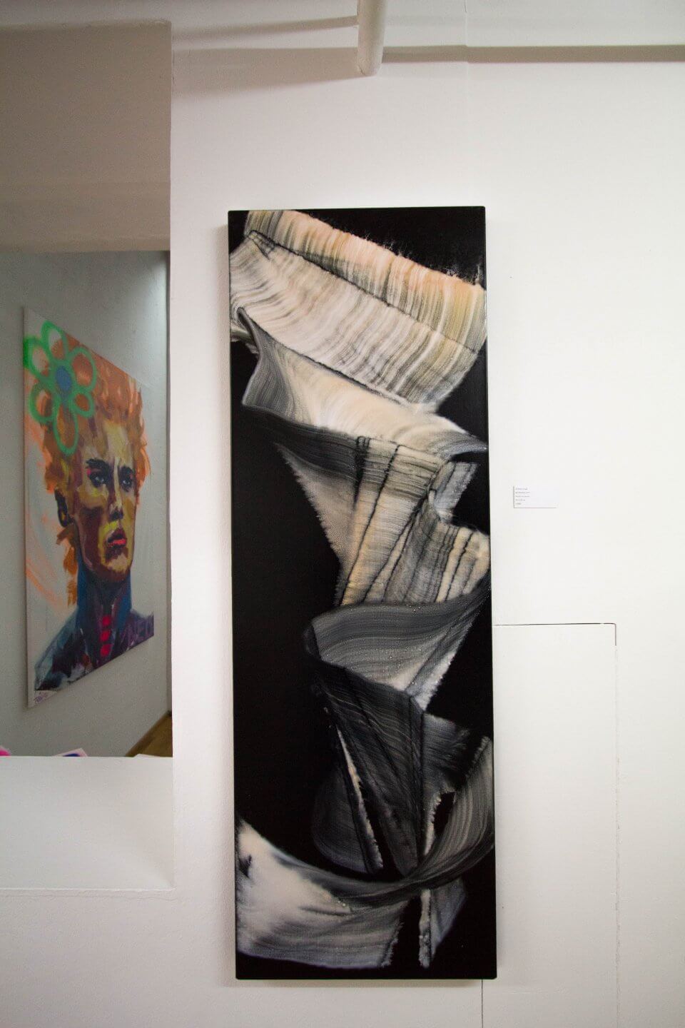 Galerie Benjamin Eck München Andreas Jungk, Blindfolded, 2017,
Acryl on canvas, 50 x 150 cm